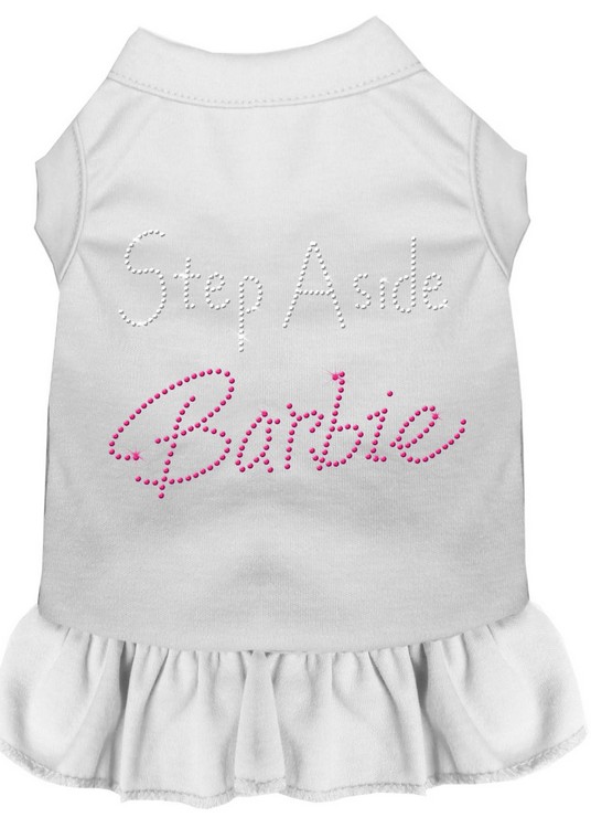 Step Aside Barbie Rhinestone Dress White Sm